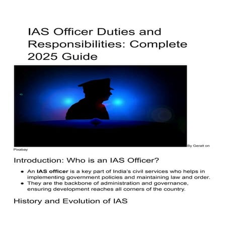 IAS Officer Duties and Responsibilities: Complete 2025 Guide