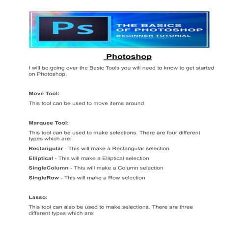 Basic Photoshop