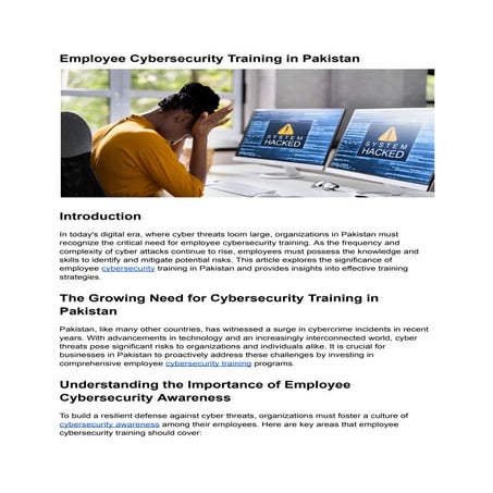 Employee Cybersecurity Training | PDF