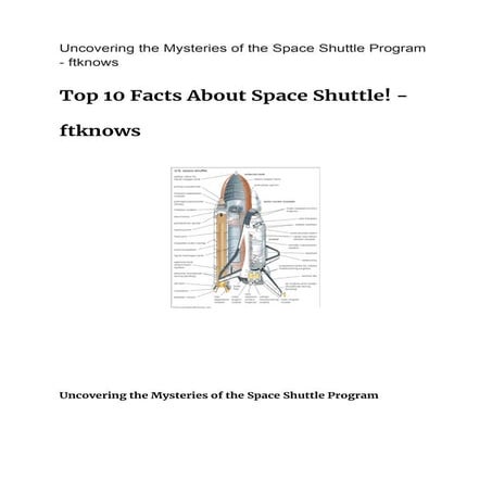 The Operation Of Space Shuttle | PPTX