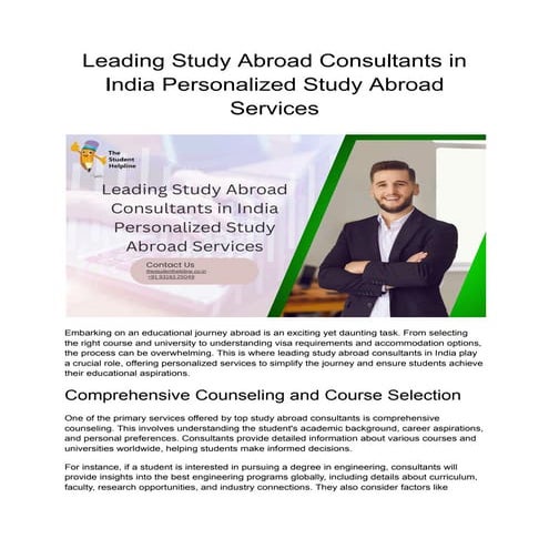 leading study abroad consultants in india