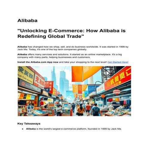 Unlocking E-Commerce: How Alibaba is Redefining Global Trade