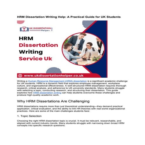 Why Do Students Seek Human Resource Management Assignment Help? | PPTX