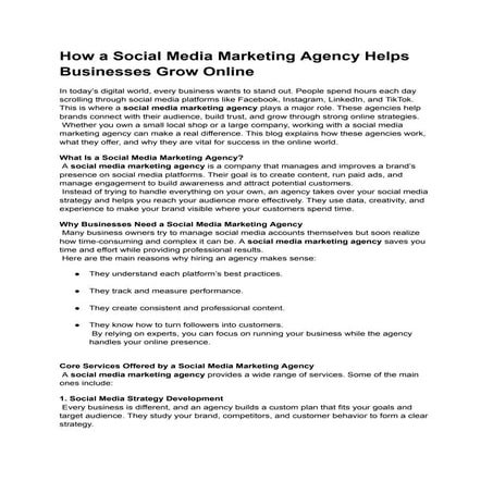 Elevate Your Brand with Expert Social Media Marketing | PDF