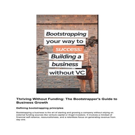 The Power of Self-Reliance: Building a Business on Your Own Terms