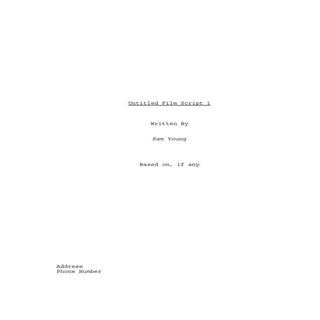 Untitled film script 1