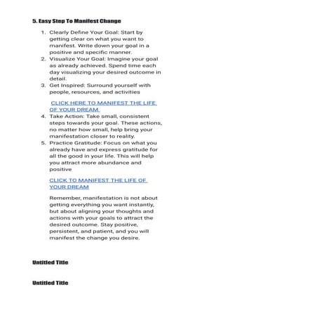 Attention Intention Manifestation Docx