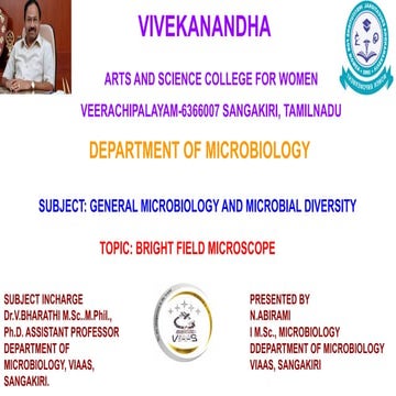 Bright Field Microbiology//ppt Microbiology