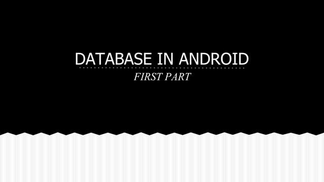 Database in Android