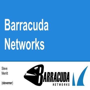 Steve Merritt: Barracuda Networks