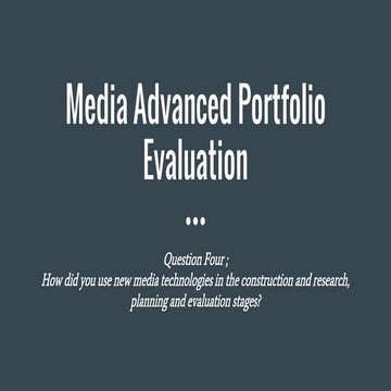 Media Evaluation: Question 4