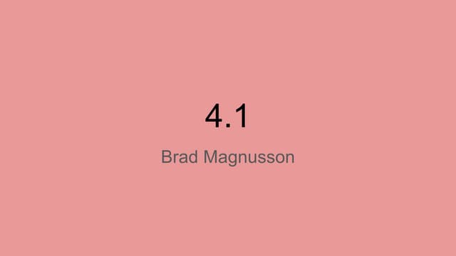 Assignment 4.1