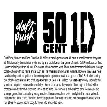 Daft Punk, 50 Cent and 1D