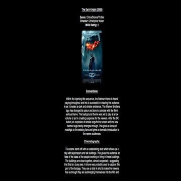 DARK KNIGHT ANALYSIS