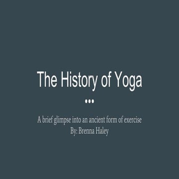 The History of Yoga