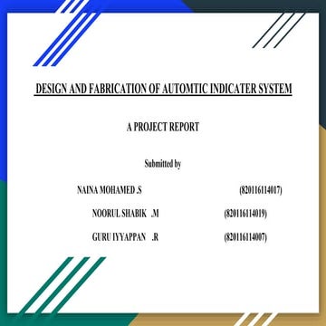 Automotivs indicator system | PPTX