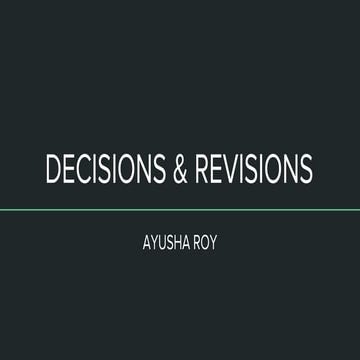 DECISIONS & REVISIONS