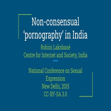Non-consensual intimate imagery in India