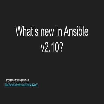 What's new in Ansible v2.10?