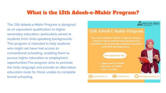 Bridging Tradition and Modern Learning: The 10th Adeeb Program | PPT