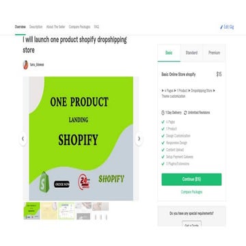 Launch one product shopify dropshipping store | PDF
