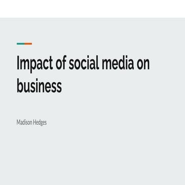 Impact of Social Media on Businesses. 