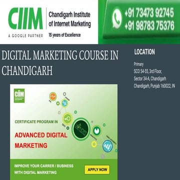 CIIM Chandigarh | PPTX