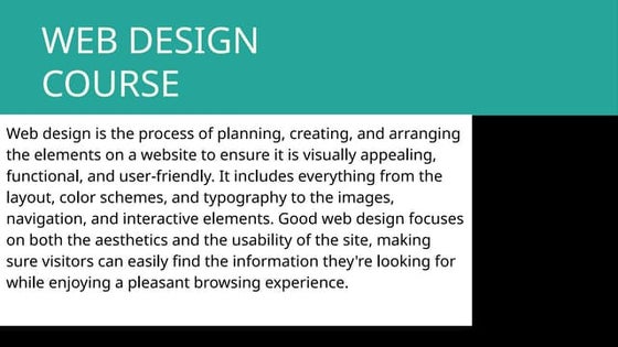 Web design principles | PPTX