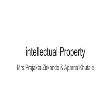 Untitled presentation Intellectual property