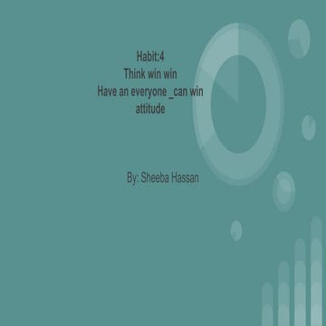 Think Win Win Everyone Have Win Attitude Pdf Pdf