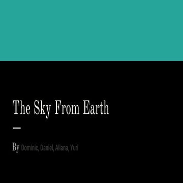 the sky from earth