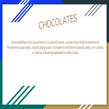 A Short Story Of Chocolate | PPT