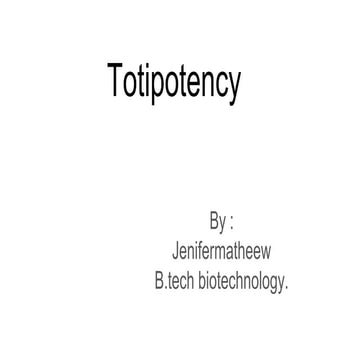 totipotency 