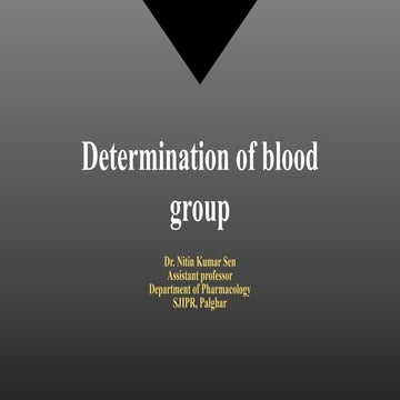 Determination of blood group