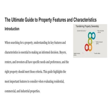 The Ultimate Guide to Property Features, Characteristics