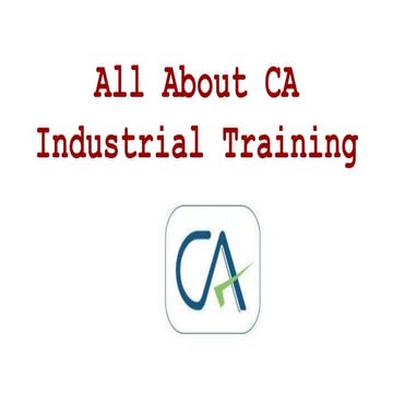 All about ca industrial training | PDF