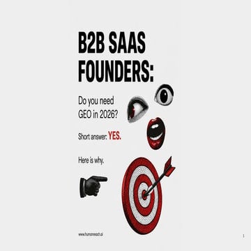 GEO for B2B SaaS 2026: Why You Need It and How to Start | PDF