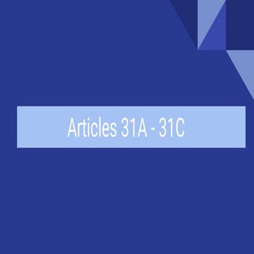 Article 31-A to 31-C