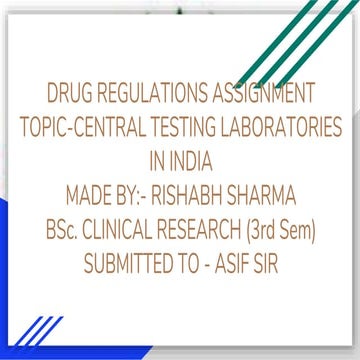 CENTRAL TESTING LABORATORIES IN INDIA