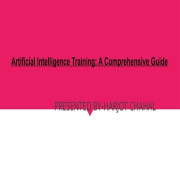 Artificial intelligence training article | PPTX
