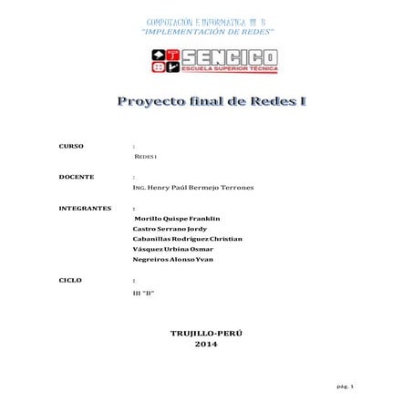 Proyecto de Implementación de una Red