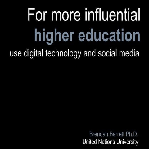 Use social media for more influential higher education