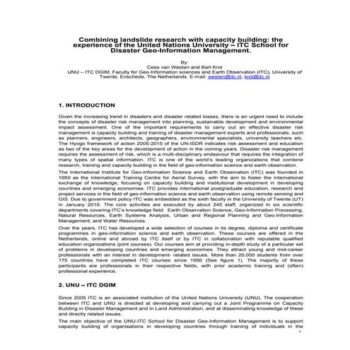 Landslide work at ITC