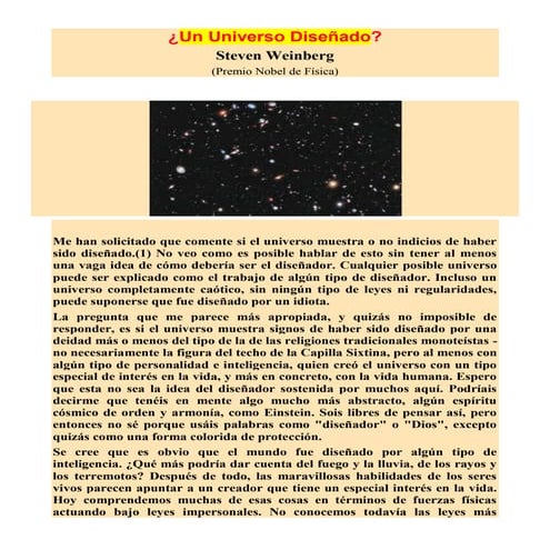 ¿Un universo diseñado?