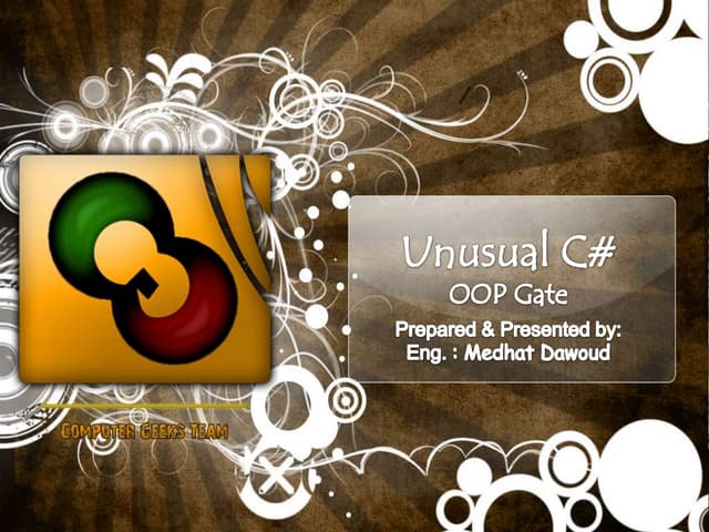 Unusual C# - OOP