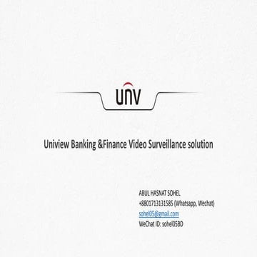 Unv banking &amp; finance video surveillance solution v1.00
