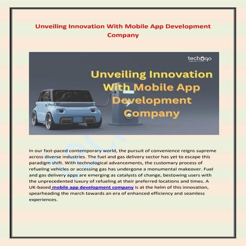 Unveiling Innovation With Mobile App Development Company