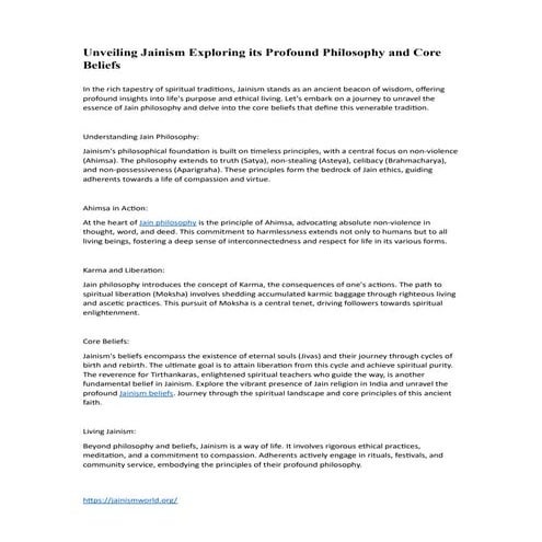 Unveiling Jainism Exploring its Profound Philosophy and Core Beliefs.pdf