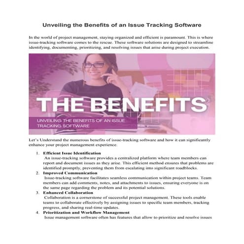 Unveiling the Benefits of an Issue Tracking Software.docx