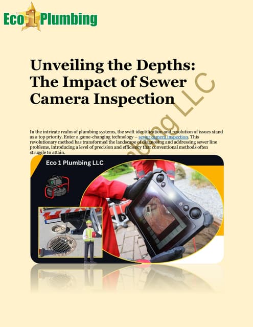 Benefits of CCTV Drain Inspection and Signs You Need One | PPT
